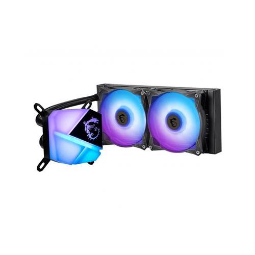MSI MAG CORELIQUID C240 Liquid CPU Cooler '240mm Radiator 2x 120mm ARGB PWM Fan ARGB lighting Center Supported Compatible with Intel and AMD Platforms Latest LGA 1700 ready'