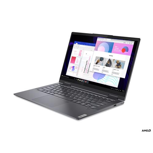Lenovo Yoga 7 5600U Hybrid (2-in-1) 35.6 cm (14") Touchscreen Full HD AMD Ryzen 5 8 GB LPDDR4x-SDRAM 256 GB SSD Wi-Fi 6 (802.11ax) Windows 10 Home Grey