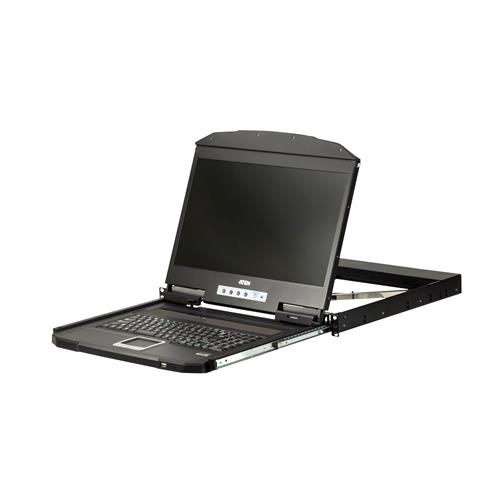 Aten CL3100NX rack console 47 cm (18.5") 1366 x 768 pixels Metal Plastic Black 1U