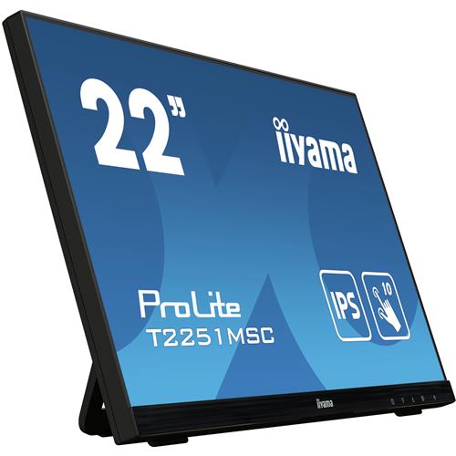 iiyama ProLite T2251MSC-B1 computer monitor Touchscreen Multi-user 54.6 cm (21.5") 1920 x 1080 pixels Full HD LED Black