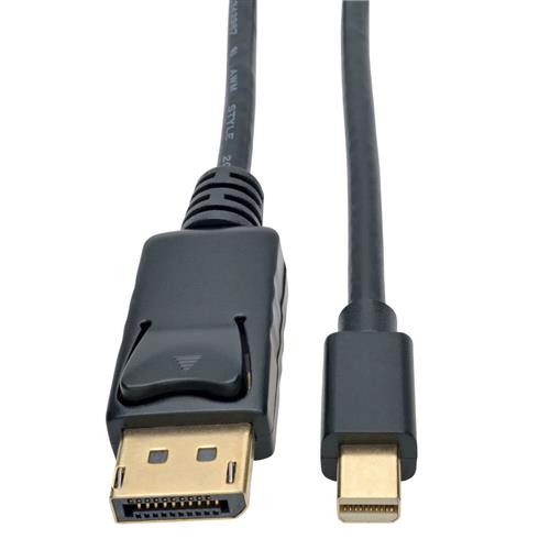 Tripp Lite P583-003-BK Mini DisplayPort to DisplayPort Adapter Cable 4K 60Hz (M/M) DP Latching Connector Black 3 ft. (0.9 m)