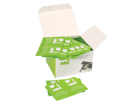 Q Connect Screen & Multi-Purpose Cleaning Wipes - 100 Pack