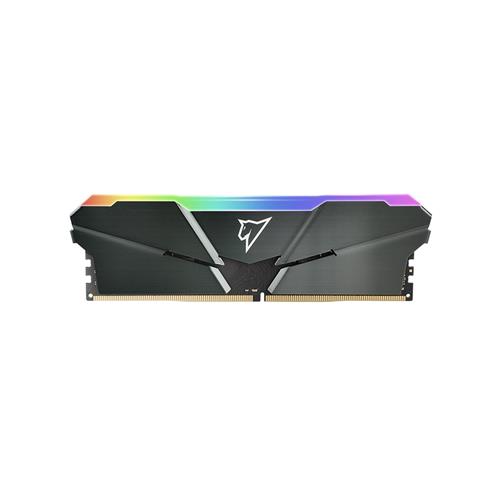 Netac Shadow RGB NTSRD4P32SP-08E 8GB DIMM Gaming System Memory DDR4 3200MHz 1 x 8GB Silver Heatsink 288 Pin 1.35v CL16-20-20-40