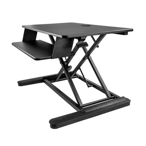 StarTech.com Sit Stand Desk Converter with Keyboard Tray - Large 35 x 21" Surface - Height Adjustable Ergonomic Desktop/Tabletop Standing Workstation - Holds 2 Monitors - Pre-Assembled