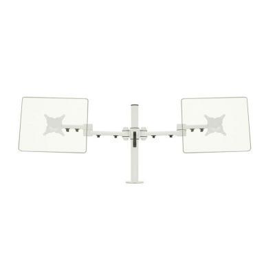 Stream dual desk mount for screens up to 24" diagonal max weight 40kg - White