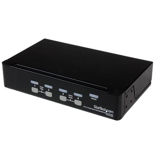 StarTech.com 4 Port 1U Rackmount USB KVM Switch with OSD