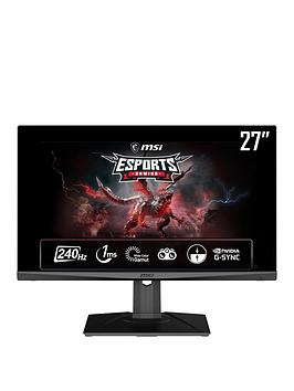 Msi Optix Mag274Qrx 27 Inch, Quad Hd, 240Hz, 1Ms, Rapid Ips, G-Sync Compatible Flat Gaming Monitor