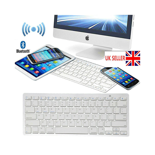 Slim Wireless Bluetooth Keyboard Apple iMac iPadAndroid Phone Tablet