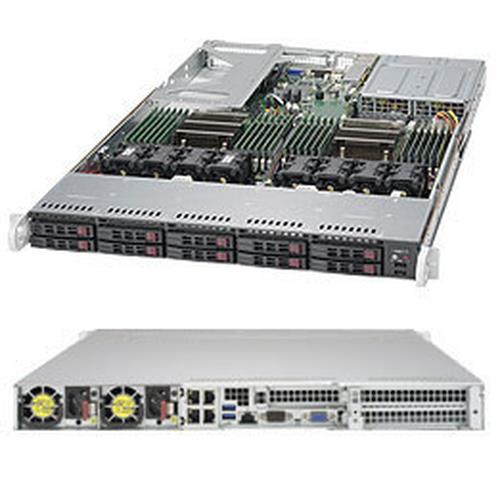 Supermicro 1028U-TR4+ Intel C612 LGA 2011 (Socket R) Rack (1U) Black