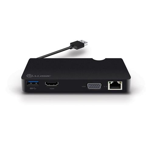 ALOGIC USB 3.0 Universal Portable Docking Station - HDMI or VGA/Gigabit Ethernet/USB 3.0