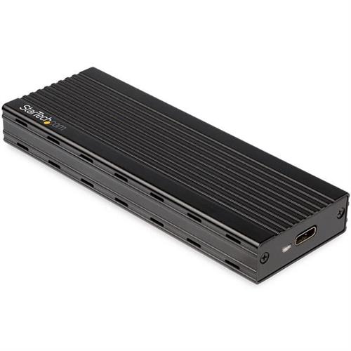 StarTech.com USB-C 10Gbps to M.2 NVMe SSD Enclosure - Portable External M.2 NGFF PCIe Aluminum Case - 1GB/s Read/Write - Supports 2230 2242 2260 2280 - TB3 Compatible - Mac & PC