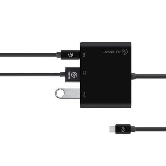 Alogic USB-C Multiport Adapter with HDMI/USB 3.0/USB-C Power Delivery (60W/3A) - 4K