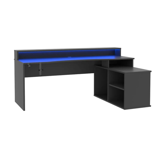 FWStyle Extra Large Corner Gaming Desk With Leds