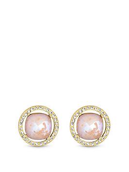 Jon Richard Radiance Collection Gold Plated Ivory Cream Halo Earrings
