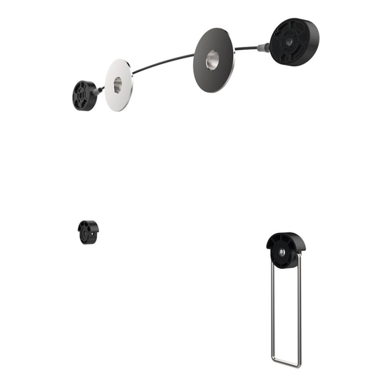 PureMounts PM-Wire-52 - TV Wall Mount - ultra flat, stable, steady Cable Rope for Television Set up to 132cm/55 Inches/VESA 400