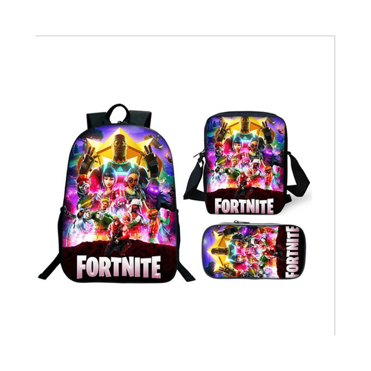 (03) Fortnite Game School Bag Backpack Lunch Bag Pencil Case 3PCS
