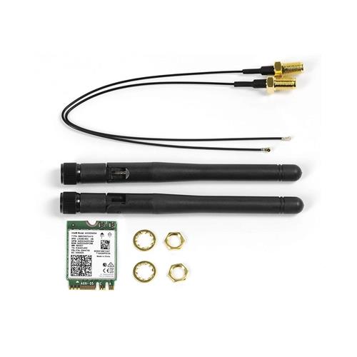 ASRock AX200 WiFi 6 Wireless M.2 Card with External Antennas Wi-Fi Certified Bluetooth 5.1 Windows 10 Linux ChromeOS Intel M.2 2230 802.11ax Dual Band Dual Antenna