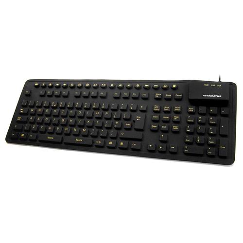 Accuratus WP127 V2 keyboard USB + PS/2 QWERTY English Black