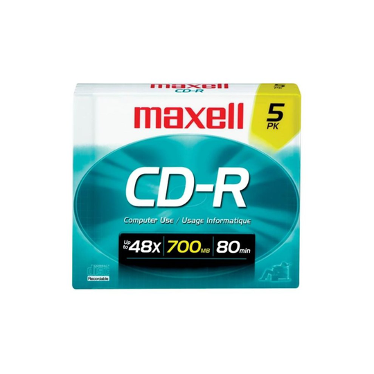Maxell 648220 CD-R 5 Packs Jewel Case Disc Model