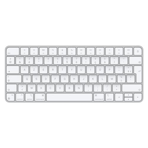 Apple Magic keyboard USB + Bluetooth AZERTY French Aluminium White