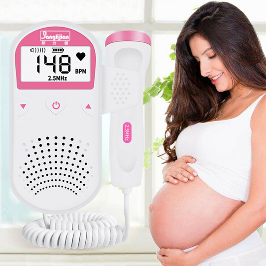 Monitor Fetal Doppler Baby Prenatal Heart Rate Beat Detector Ultrasonic FHR