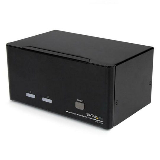 Startech 2 Port Triple Monitor Dvi - Usb Kvm Switch With Audio Uk