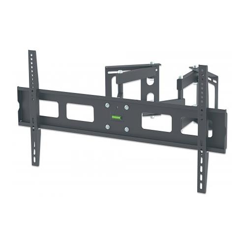 Manhattan TV & Monitor Mount Corner Wall Full Motion 1 screen Screen Sizes: 37-75" Black VESA 200x200 to 800x400mm Max 60kg LFD Tilt & Swivel with 3 Pivots Lifetime Warranty
