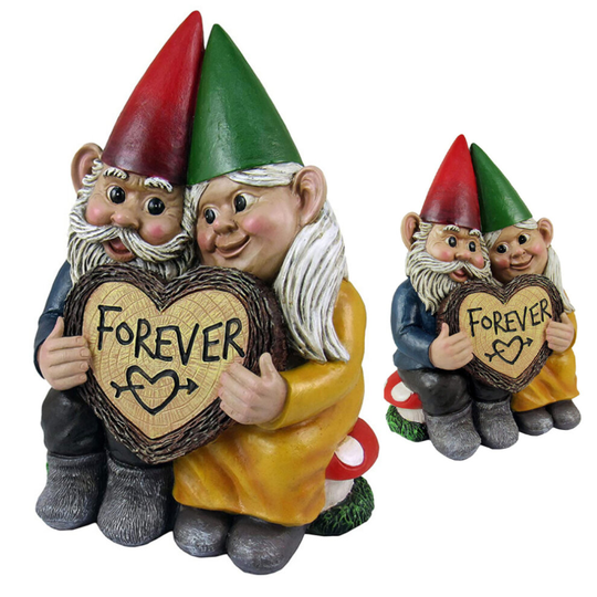 Garden Gnome Couple Statues Figurine Resin Dwarf Sculpture Home Decor Decor