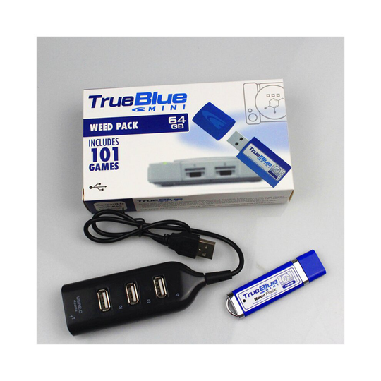 True Blue Mini - Weed Pack ( 64 GB ) 99 Best PS1 Games Included