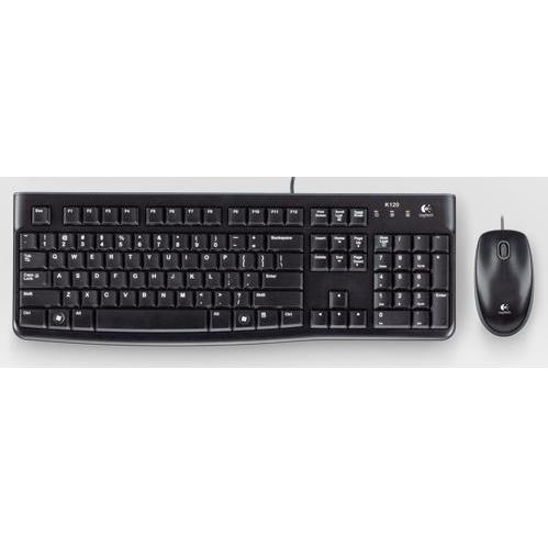 Logitech Desktop MK120 keyboard Mouse included USB QWERTY Portuguese Black