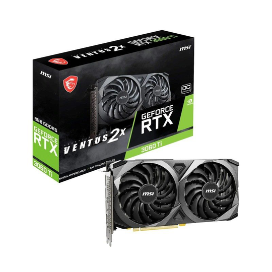 Msi GeForce Rtx 3060 Ti 8GB Ventus 2X OCV1 Lhr Graphics Card