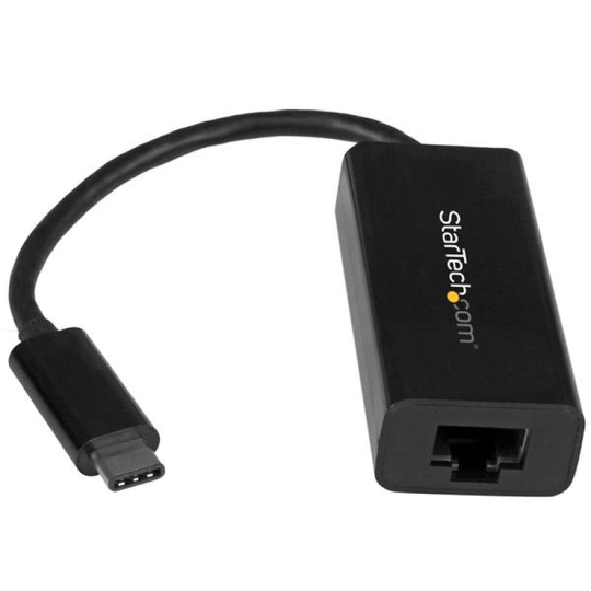 EXDISPLAY StarTech.com USB C to Gigabit Ethernet Adapter - Black - USB C to LAN Adapter