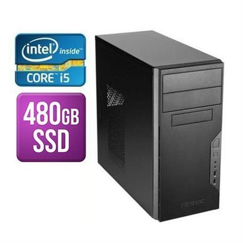Spire MATX Tower PC Antec VSK3000B I5-10400 8GB 480GB SSD Corsair CV450 450W DVDRW KB & Mouse No Operating System