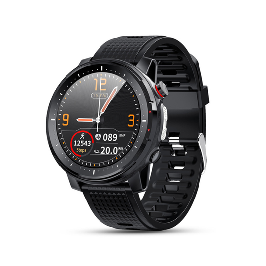 L15 Full Touch Smart Bracelet Heart Rate Blood Pressure Blood Oxygen Monitoring Call Rejection Information Watch-Black