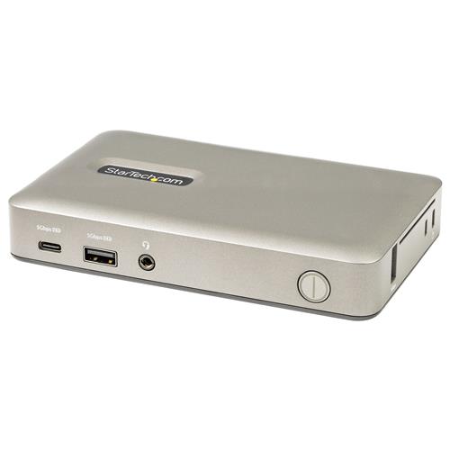 StarTech.com USB C Dock - USB-C to DisplayPort 4K 30Hz or VGA - 65W USB Power Delivery Charging - 4-Port USB 3.1 Gen 1 Hub - Universal USB-C Laptop Docking Station w/ Ethernet