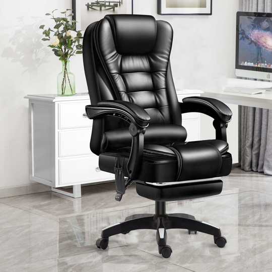 Executive Office Chair Computer Gaming Chair Swivel Recliner Footrest