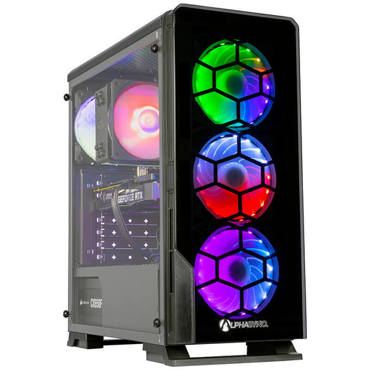 AlphaSync Diamond Gaming Desktop PC AMD Ryzen 5 3600 3.6GHz 16GB RAM 1TB HDD 500GB SSD RTX 3060 Windows 11 Home