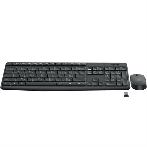 Logitech MK235 keyboard RF Wireless Hungarian Black