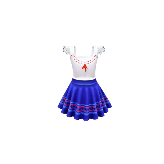 (11-12Years) Encanto Luisa Cosplay Costume Kids Children Dress Outfits Halloween Suit