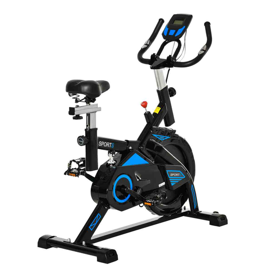 HOMCOM Stationary Exercise Bike Indoor Cycling Bicycle Cardio Workout Black