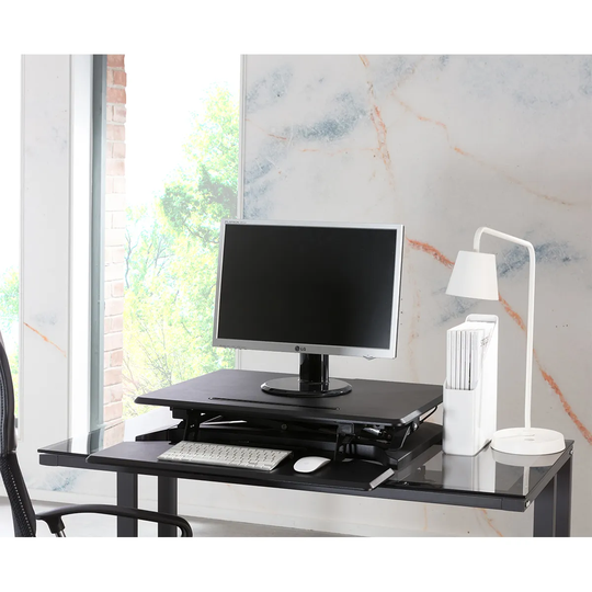 Alphason Height Adjust Desk - Black