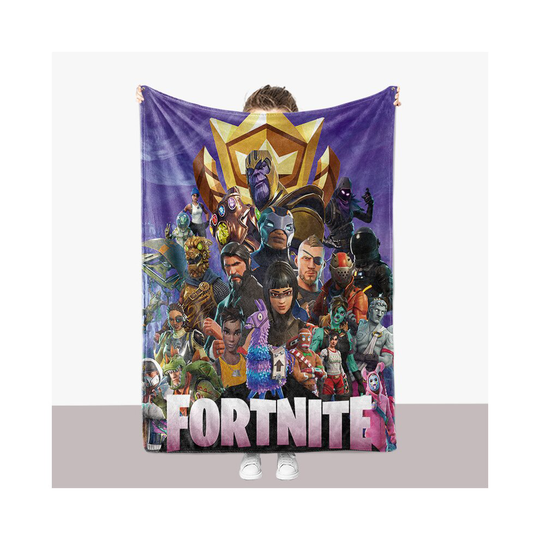 (05, 100*150CM) Fortnite Flannel Thickened Blanket Bed Sheet Warm Quilt