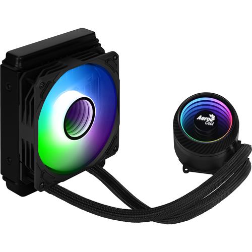 Aerocool MIRAGEL120 CPU Liquid Cooler 12cm ARGB Fan TDP 200W Black