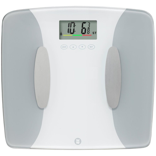 Weight Watchers 8995U Precision Body Analyser Glass Weighing Scales Grey