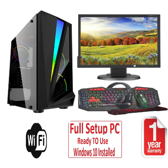 Fast Gaming PC Complete Set Core i5 16GB RAM 1TB GT730 2GB Monitor