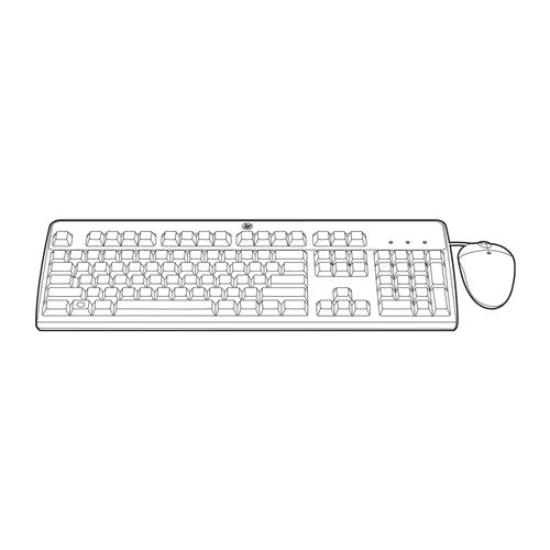 Hewlett Packard Enterprise 631344-B21 keyboard USB QWERTY English Mouse included Black