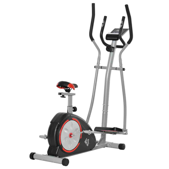 HOMCOM Exercise Training Bike With 6Kg Flywheel & Lcd Digital Monitor For Indoor