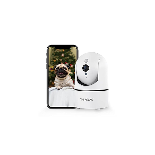 Winees Pet Camera IP WiFi Security Cameras Indoor Baby Monitor Dog cameras 1080P hd with Night Vision, 2-Way Audio, Motion Detection, 360 Pan Tilt Zoo