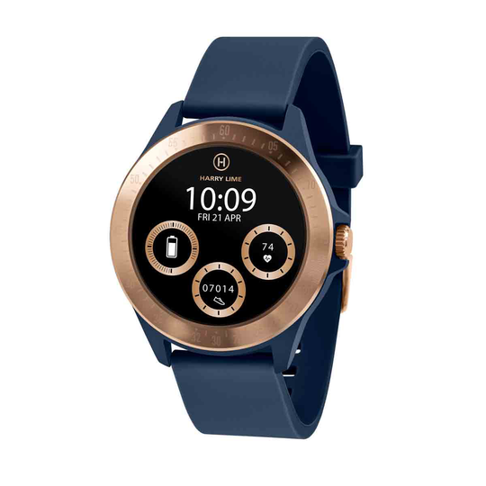 Harry Lime Fashion Smart Watch In Navy With Rose Gold Colour Bezel Ha07-2012