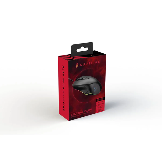 Surefire Martial Claw Gaming 7-button Mouse With RGB Black